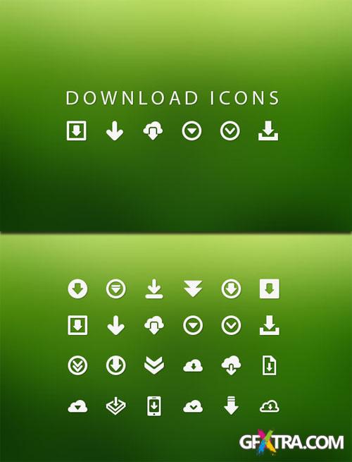 WeGraphics - 24 Vector Download Icons