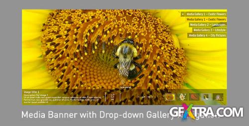 ActiveDen - Media Banner with Drop Down Gallery Navigation