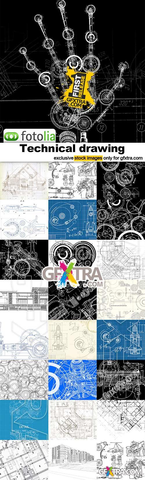 Technical Drawing - 20x EPS + 4 JPEG