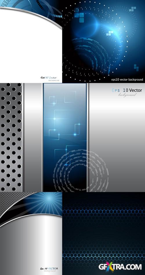 Metal and Techno Vector Backgrounds #10