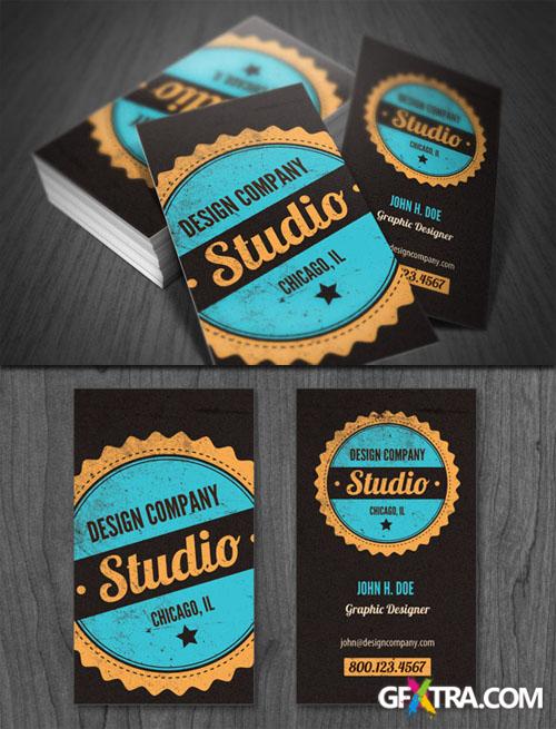 WeGraphics - Vintage Badge Business Card Template