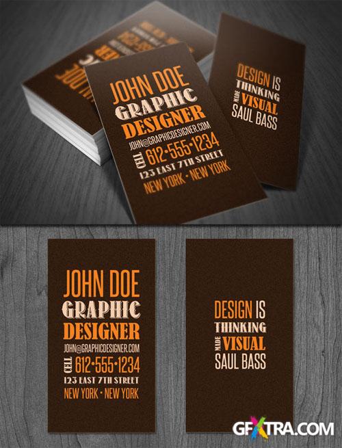 WeGraphics - Stylish Type Business Card Template