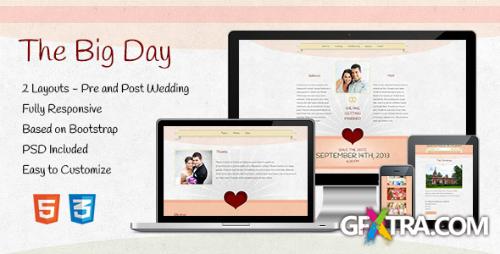 ThemeForest - The Big Day - Responsive One-Page Wedding Template