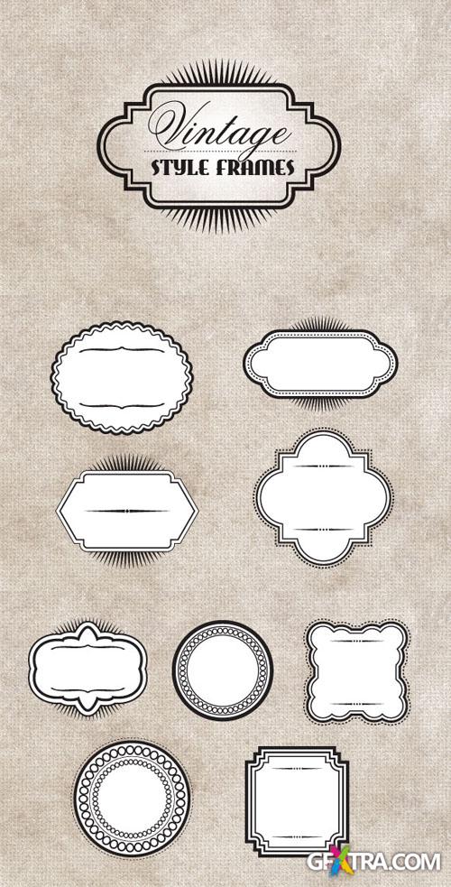 WeGraphics - Vintage Style Vector Frames