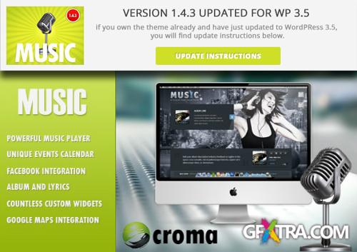 ThemeForest - Music v1.4.3 : Musicians theme & Facebook app