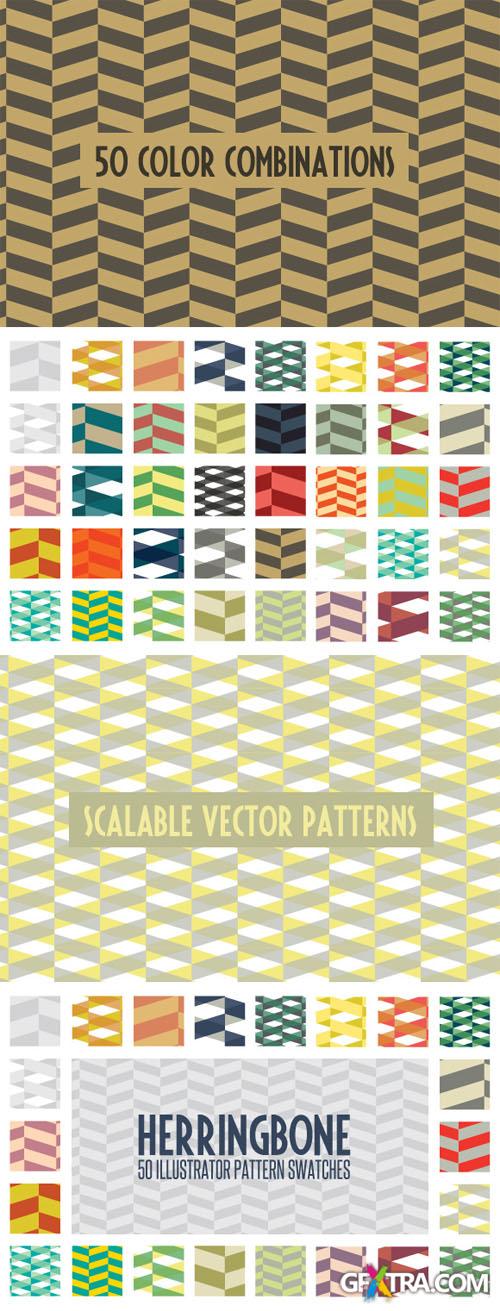 WeGraphics - 50 Herringbone Illustrator Pattern Swatches