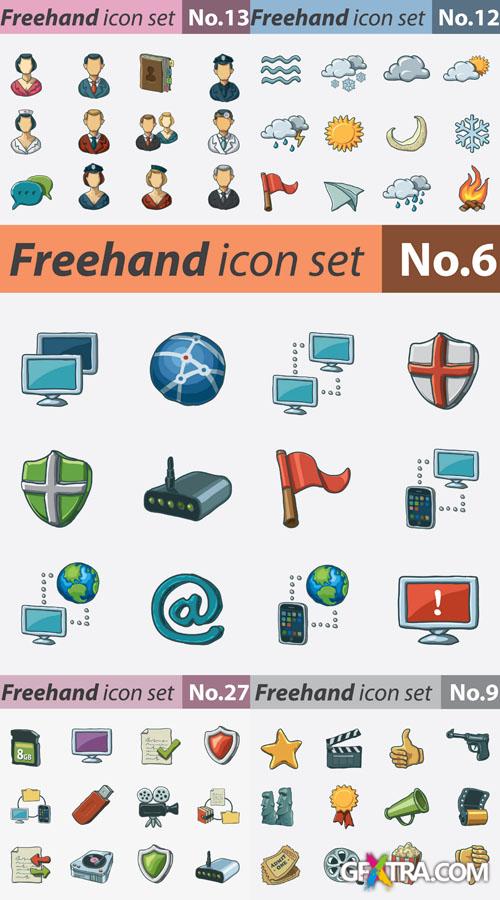 Freehand Icon Set #3