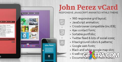 ThemeForest - J.P. - Responsive javascript Animated HTML5 vCard