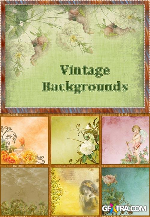 Vintage backgrounds with flowers and children