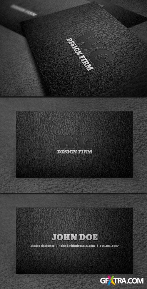 WeGraphics - Black Minimal Style Business Card Template
