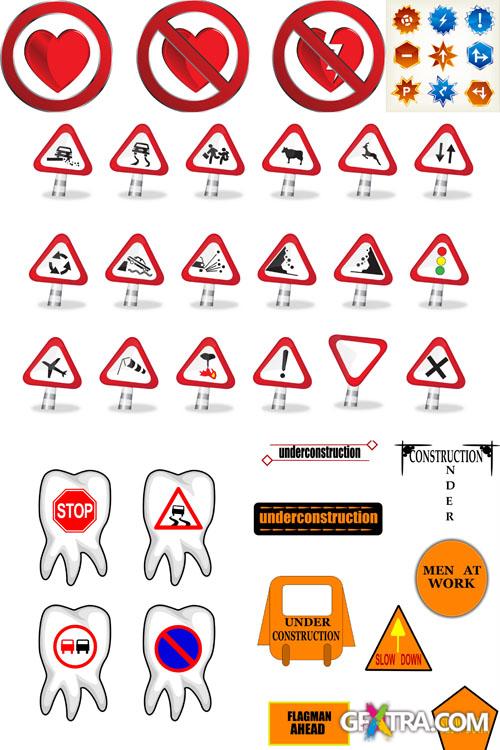 Road Signs & Symbols Vector Set #8