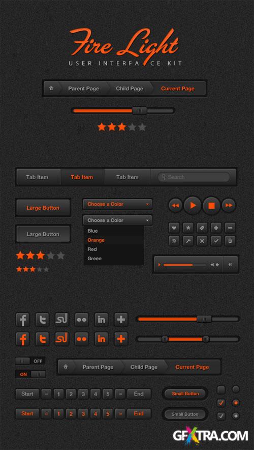 WeGraphics - Fire Light UI Kit