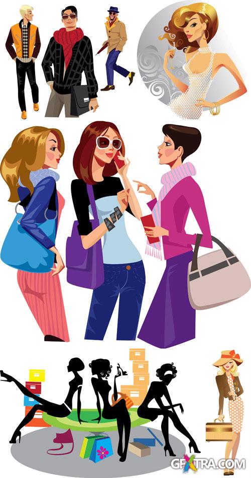 Fashion and Style Vector People Set #11