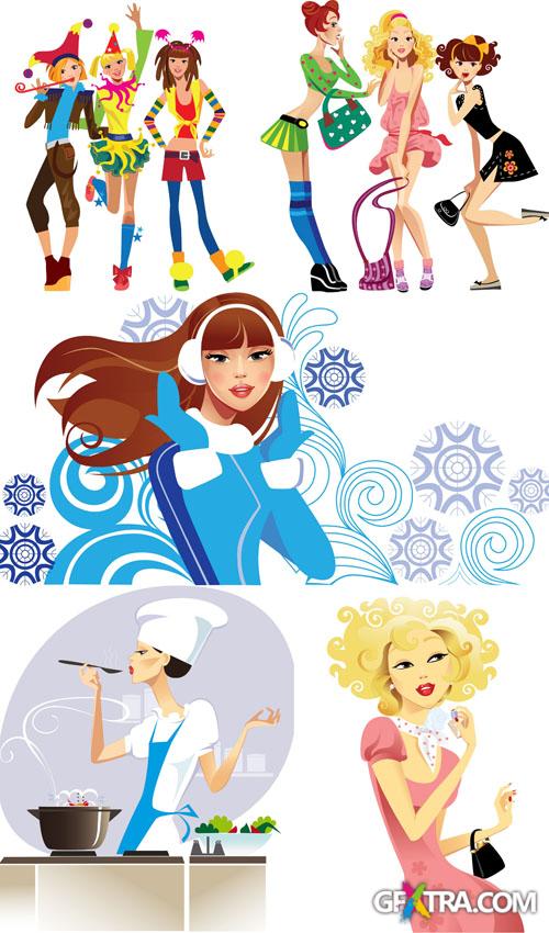 Fashion and Style Vector People Set #12