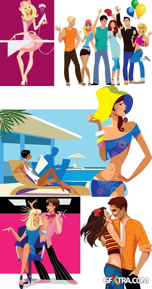 Fashion and Style Vector People Set #13