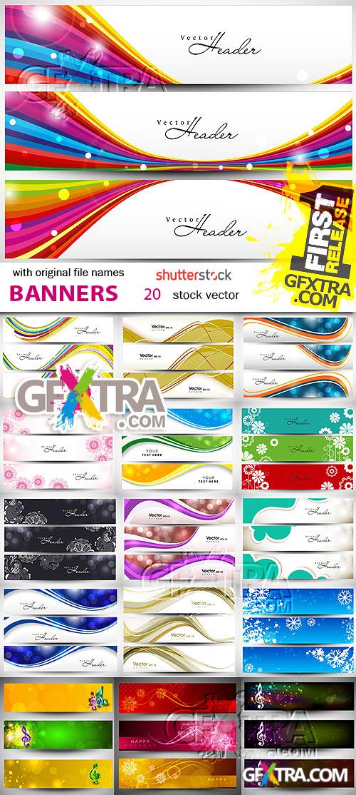 SS Abstract banners - 20 stock vector