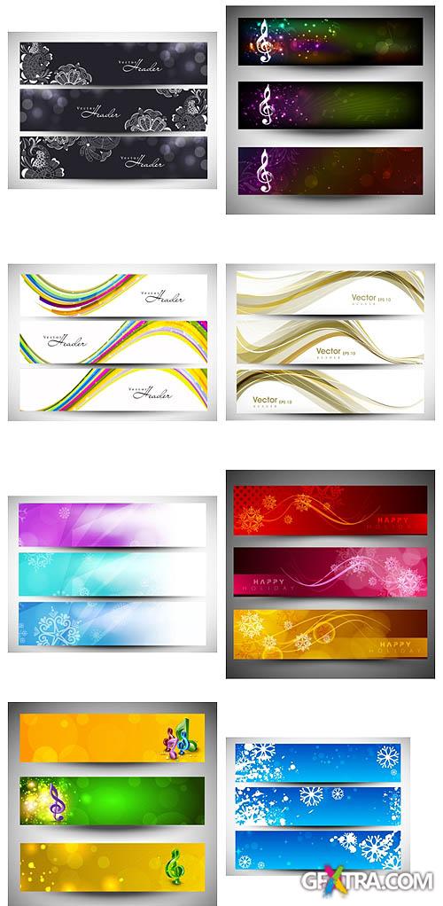 SS Abstract banners - 20 stock vector