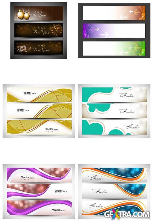 SS Abstract banners - 20 stock vector