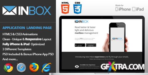 ThemeForest - Inbox : Application Landing Page