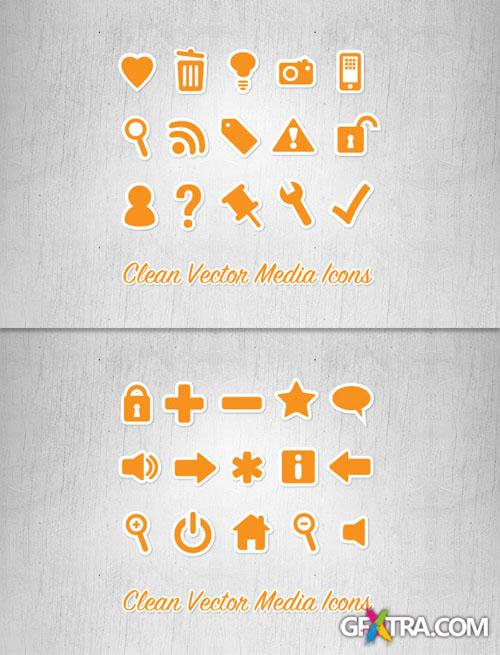 WeGraphics - Clean Vector Media Icons