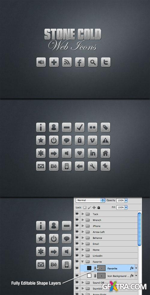 WeGraphics - Stone Cold Web Icons