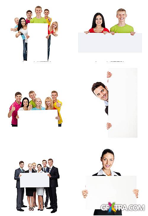 SS People & banners 2 - 20 stock vector