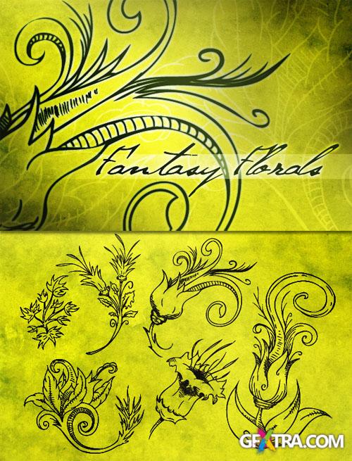 WeGraphics - Fantasy Floral Vector Set