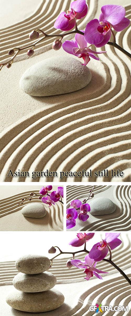 Stock Photo: Asian garden peaceful still life