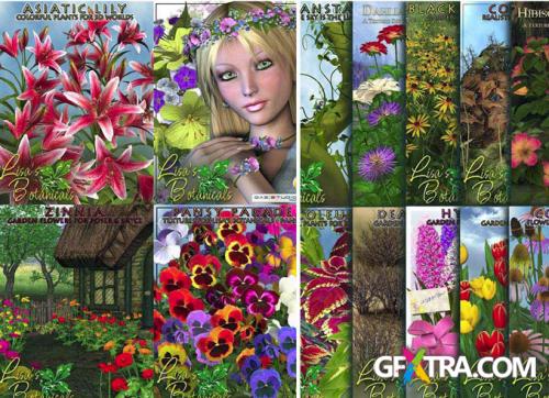 Lisa's Botanicals - Full Collection of Plants for Daz3D