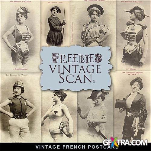 Scrap-kit - Vintage French Postcard