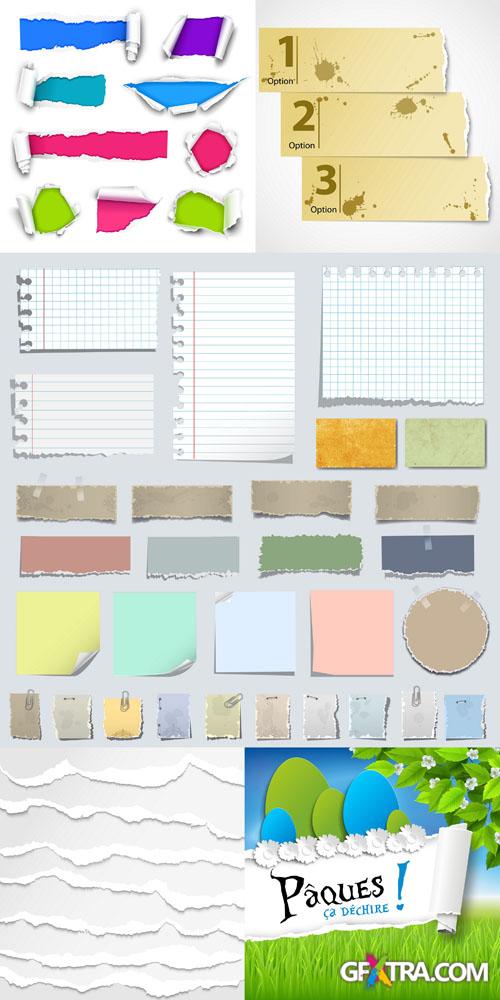 Torn & Fragmentary Paper Vector Set #3