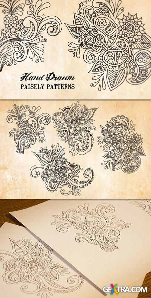 WeGraphics - Hand Drawn Floral Paisley Patterns