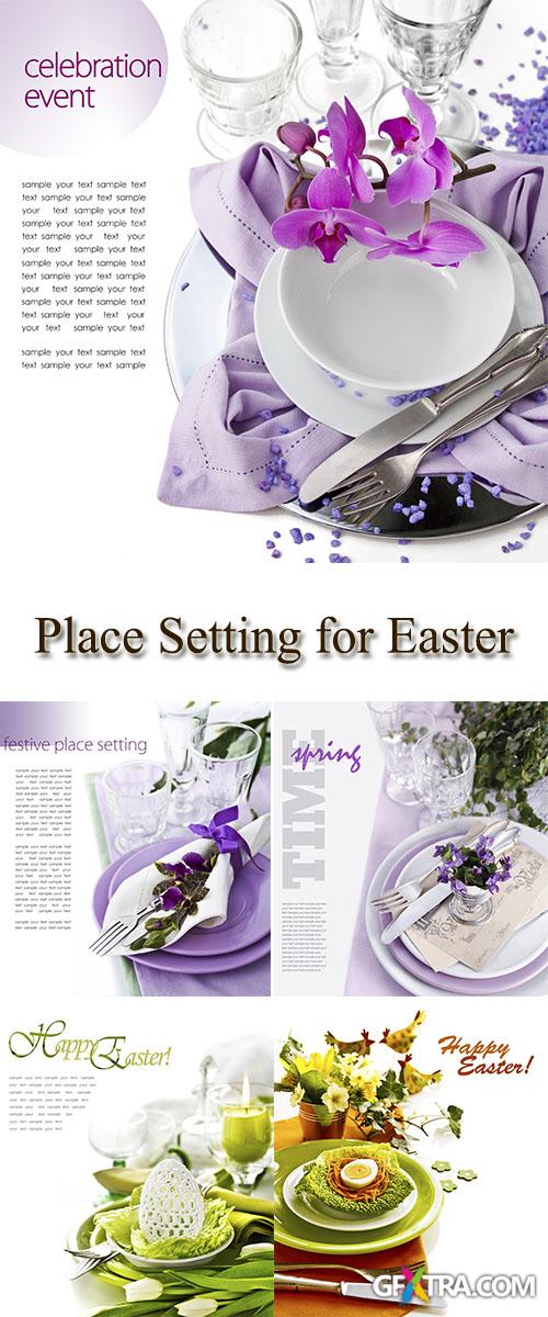 Stock Photo: Place Setting for Easter