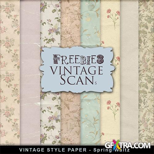 Textures - Vintage Style Paper - Spring Waltz