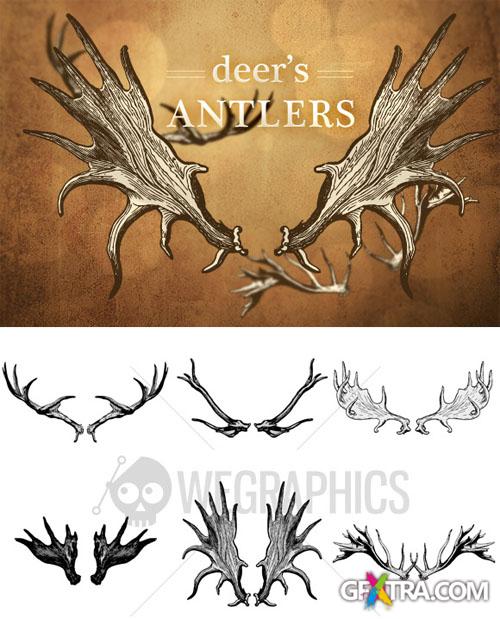 WeGraphics - Deer?s antler illustrations