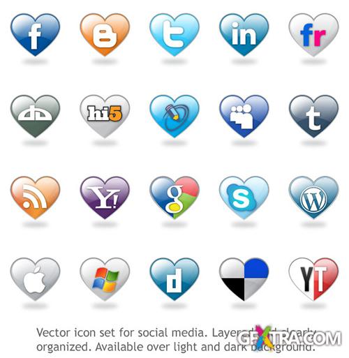 Vector - I Love Social Media