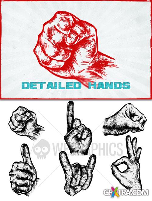 WeGraphics - Detailed hand vectors