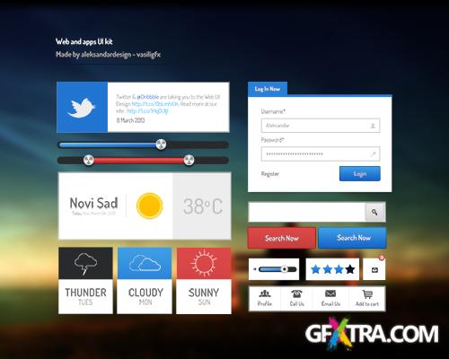 Web and App UI Kit PSD Included