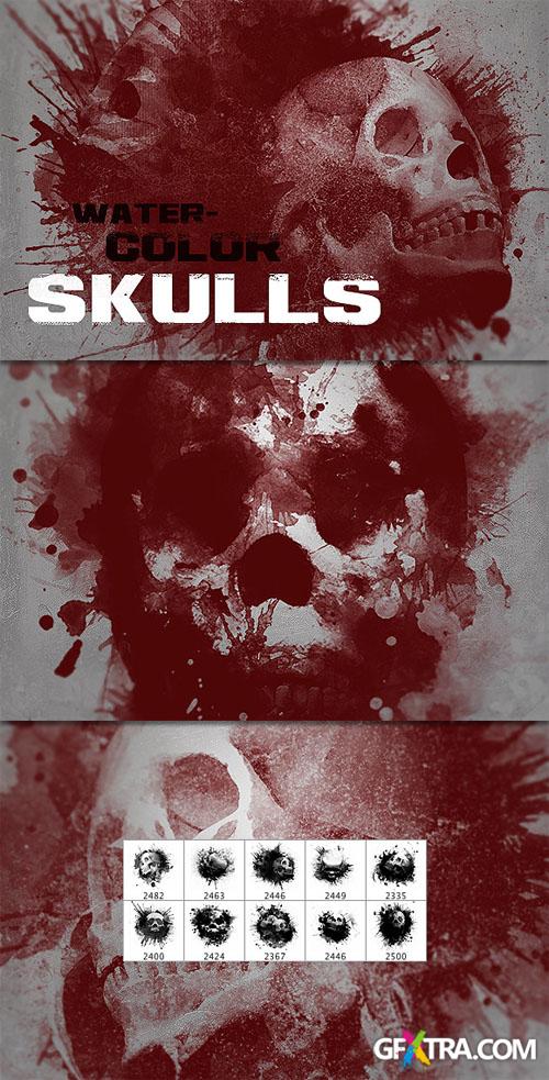 WeGraphics - Watercolor Skulls