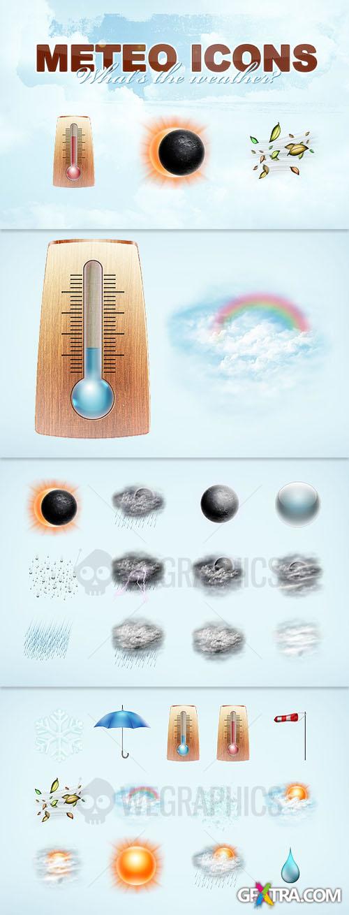 WeGraphics - Meteo, 512x512 pixels weather icons