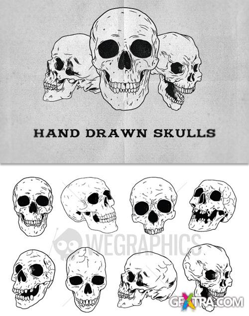 WeGraphics - Hand Drawn Skulls