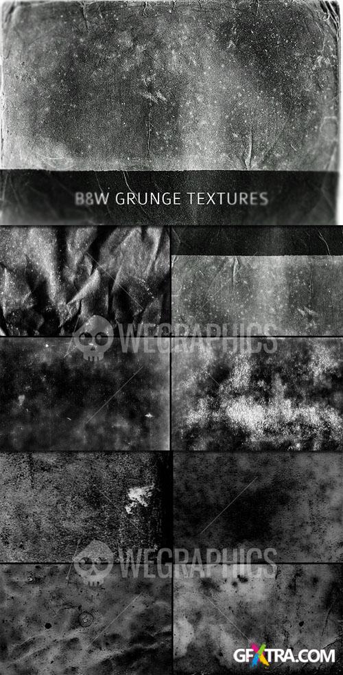 WeGraphics - Black and White Grunge Textures