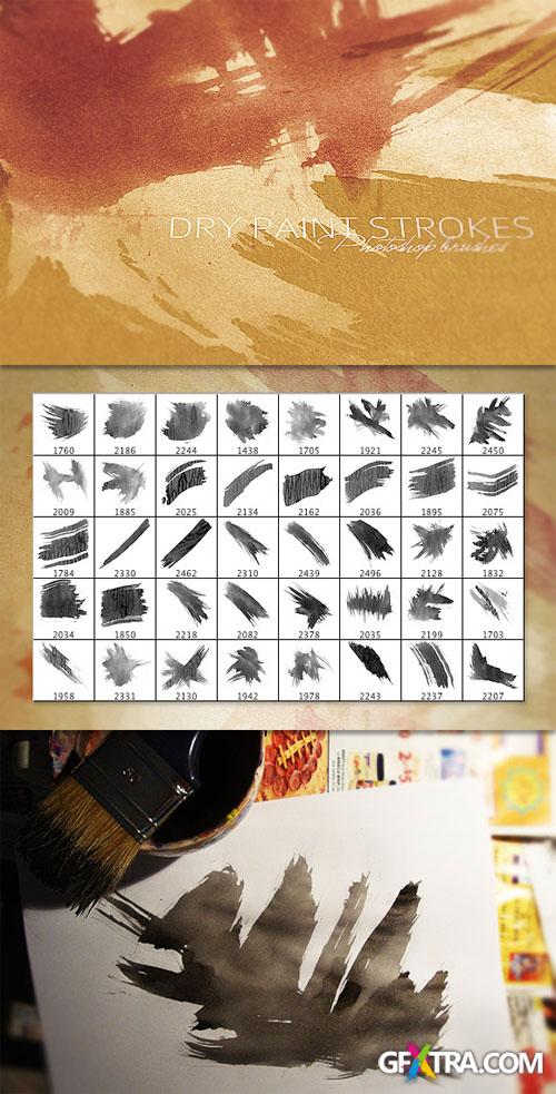 WeGraphics - Dry Paint Strokes Brushes Vol1