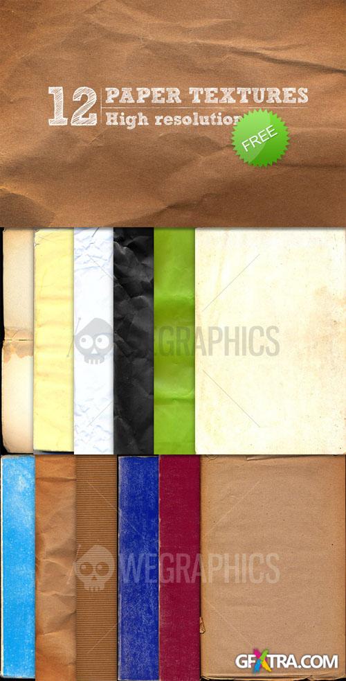 WeGraphics - 12 high-res paper textures