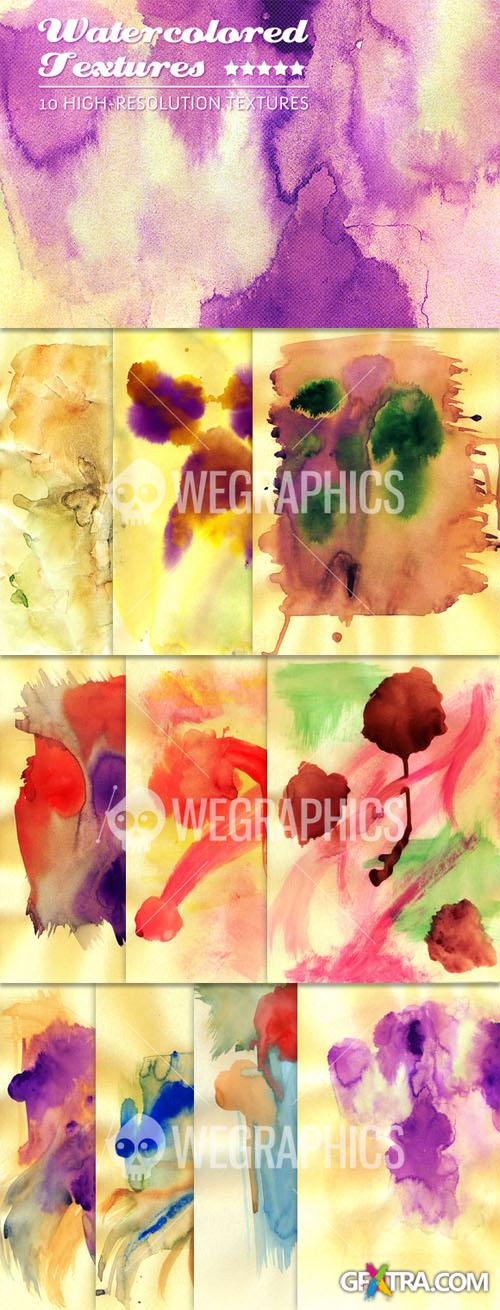 WeGraphics - 10 Grunge Watercolored Textures