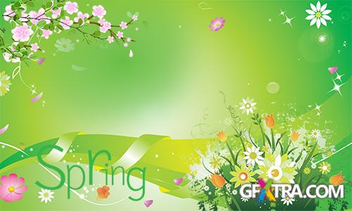 PSD Source - Spring 2013 Green Style Background 2