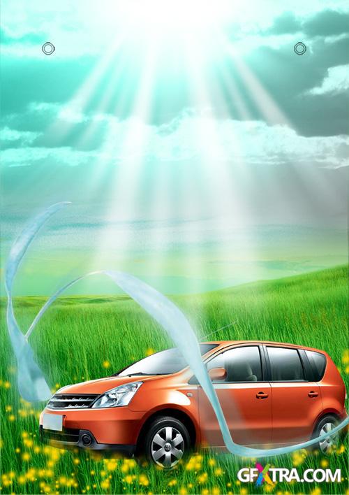 PSD Source - Car Advertising Poster