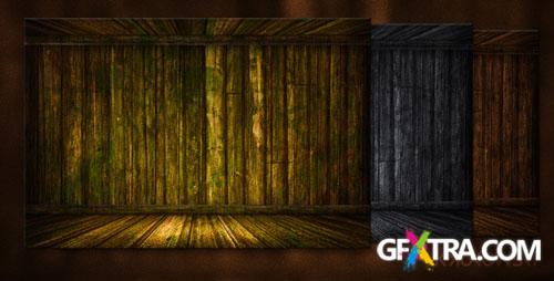 Wooden Stage PSD Backgrounds