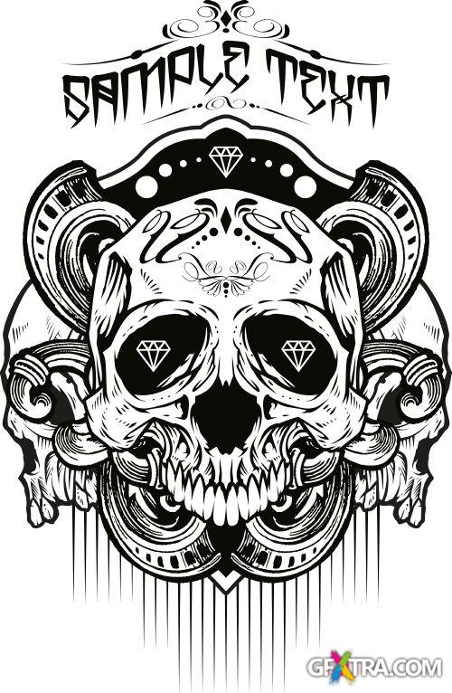 Fantastic Skulls - Shutterstock 55xEPS