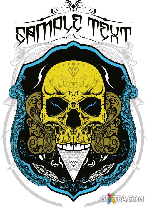 Fantastic Skulls - Shutterstock 55xEPS